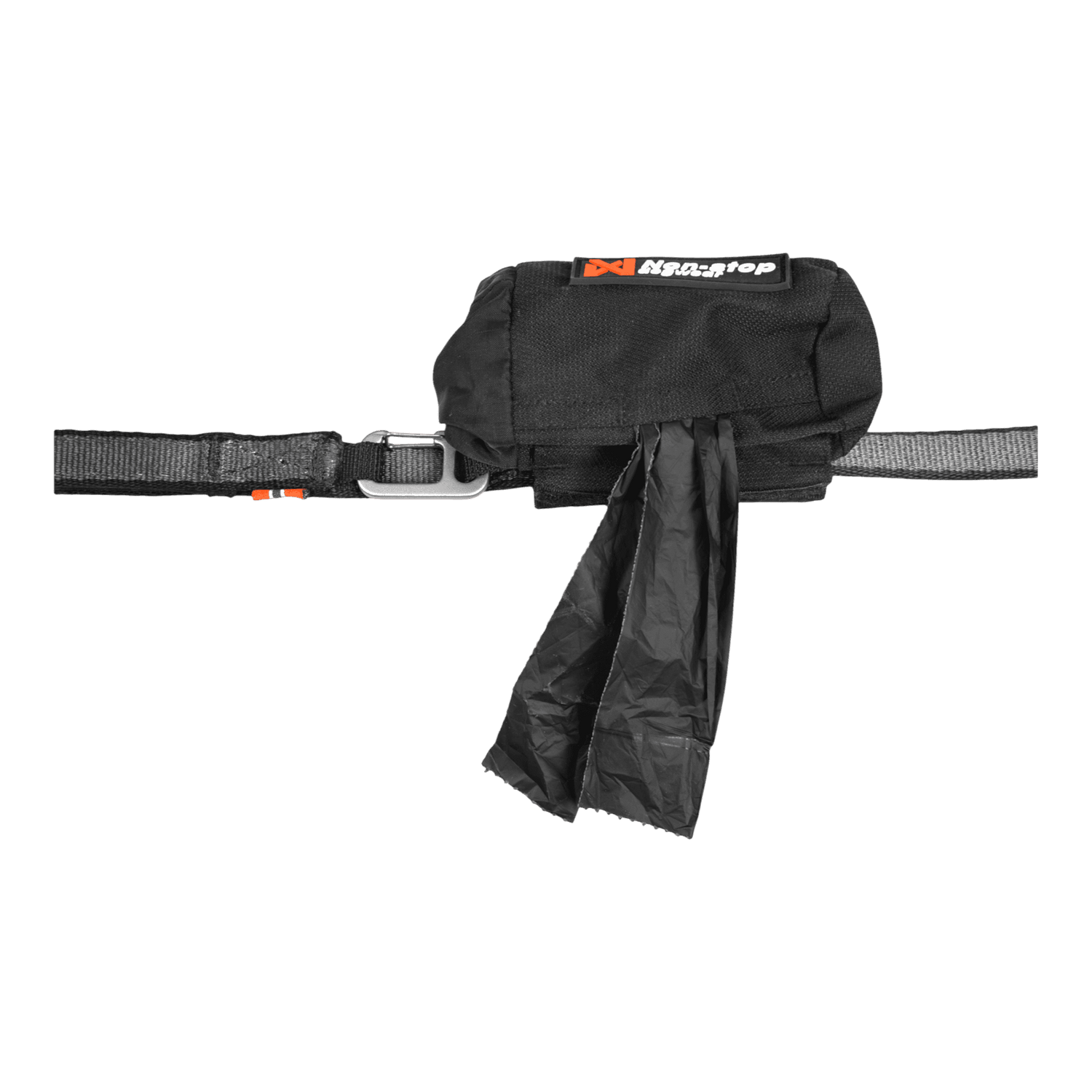 Non-stop Dogwear Move Leash accessory loop with pop bag carrier attached