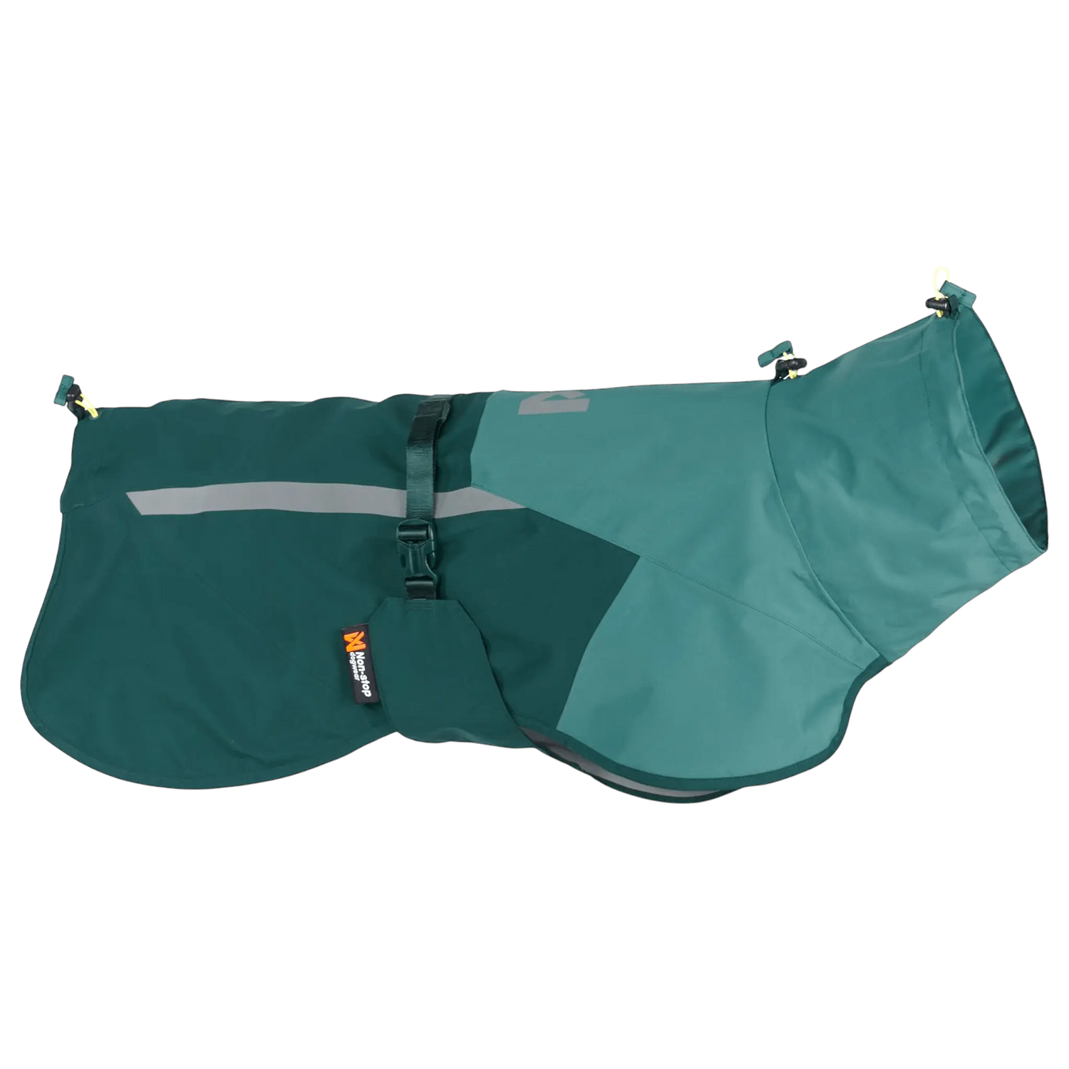 Non-stop Dogwear Fjord raincoat 2.0 reflective detail Teal