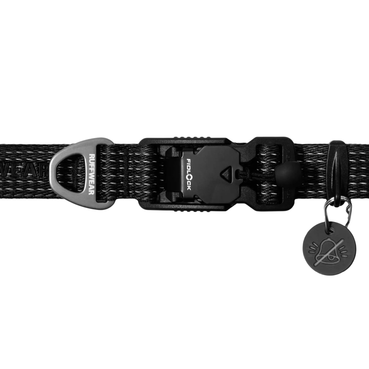 Ruffwear Ridgeline Collar silicone tag silencer and Quick Ring detail
