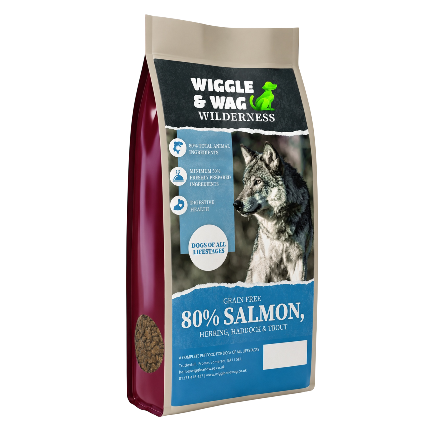 Wilderness Grain Free 80% Salmon Herring Haddock and Trout dog food