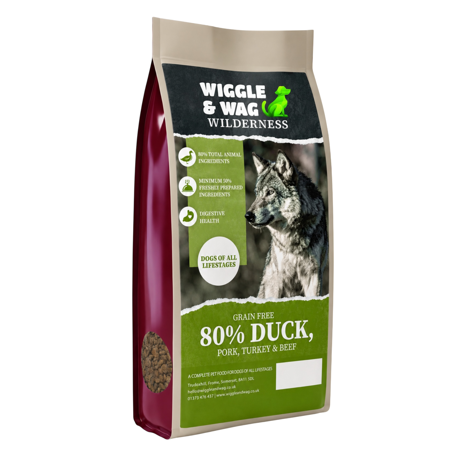 Wilderness Grain Free 80% Duck, Pork, Turkey & Beef Dog Food