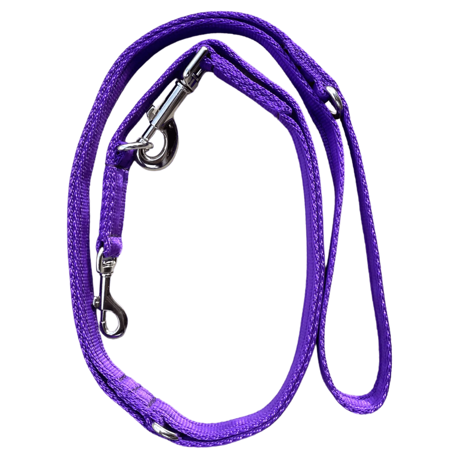 Double Ended Dog Lead - Purple