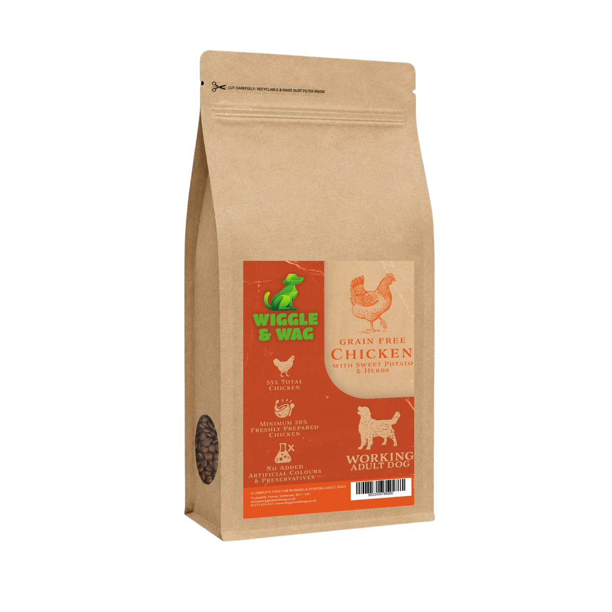 Grain Free Chicken Dog Food With Sweet Potato & Herbs (Adult)