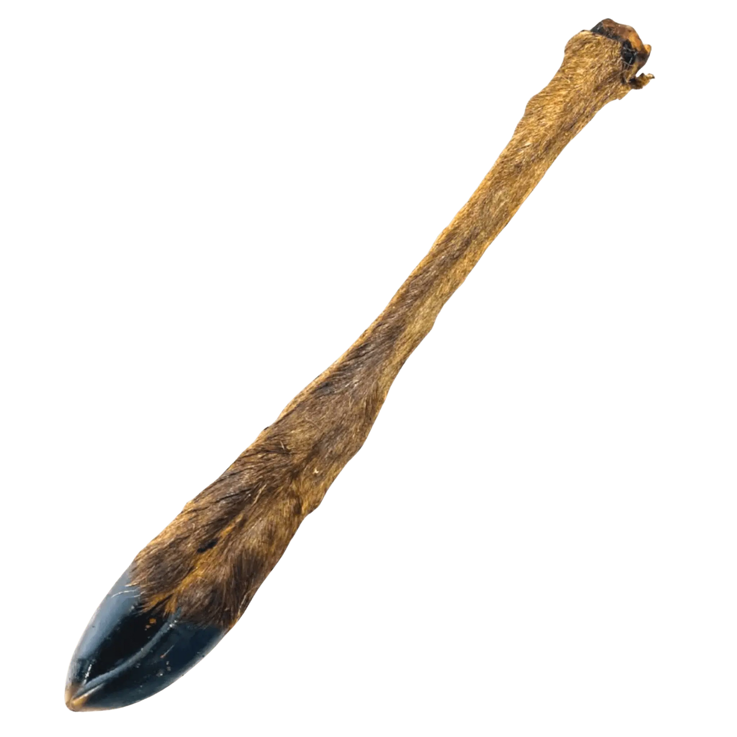 Natural Treats Large Deer Leg with Hair 1pk is a long-lasting venison dog chew rich in calcium and fiber, ideal for dental health and natural chewing.