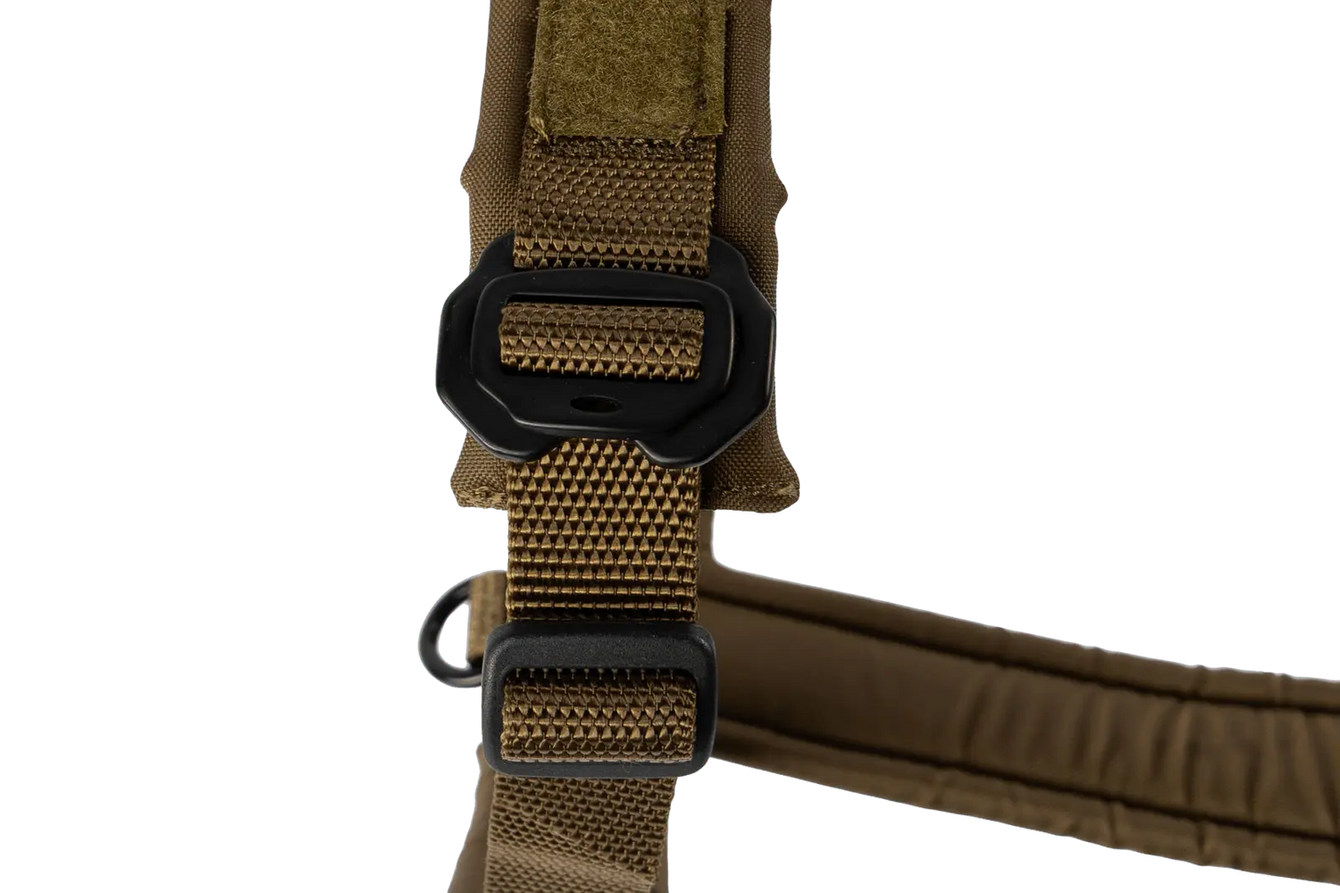 Close-up of Line Harness Grip WD metal buckles