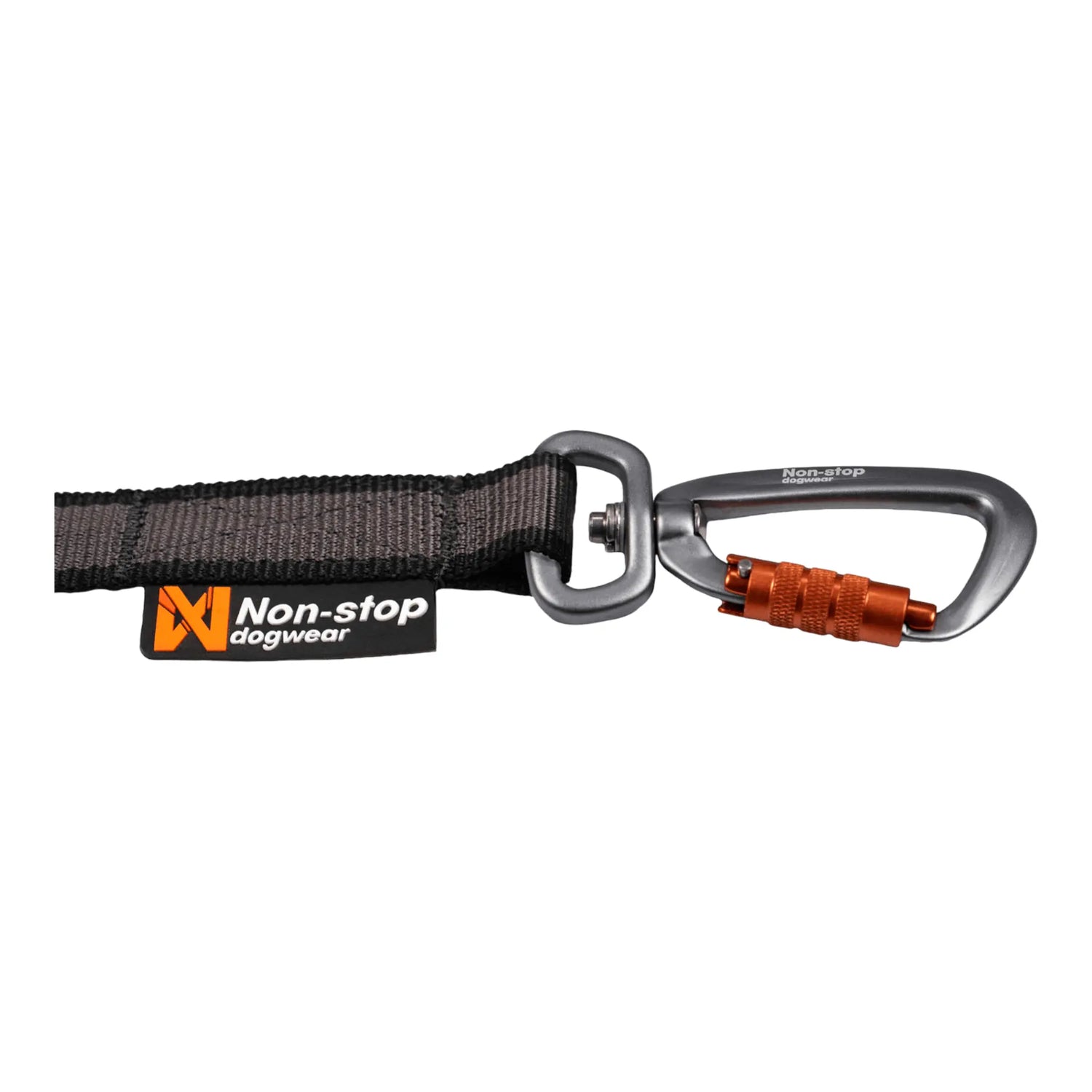 Non-stop Dogwear Touring bungee leash Twistlock carabiner detail