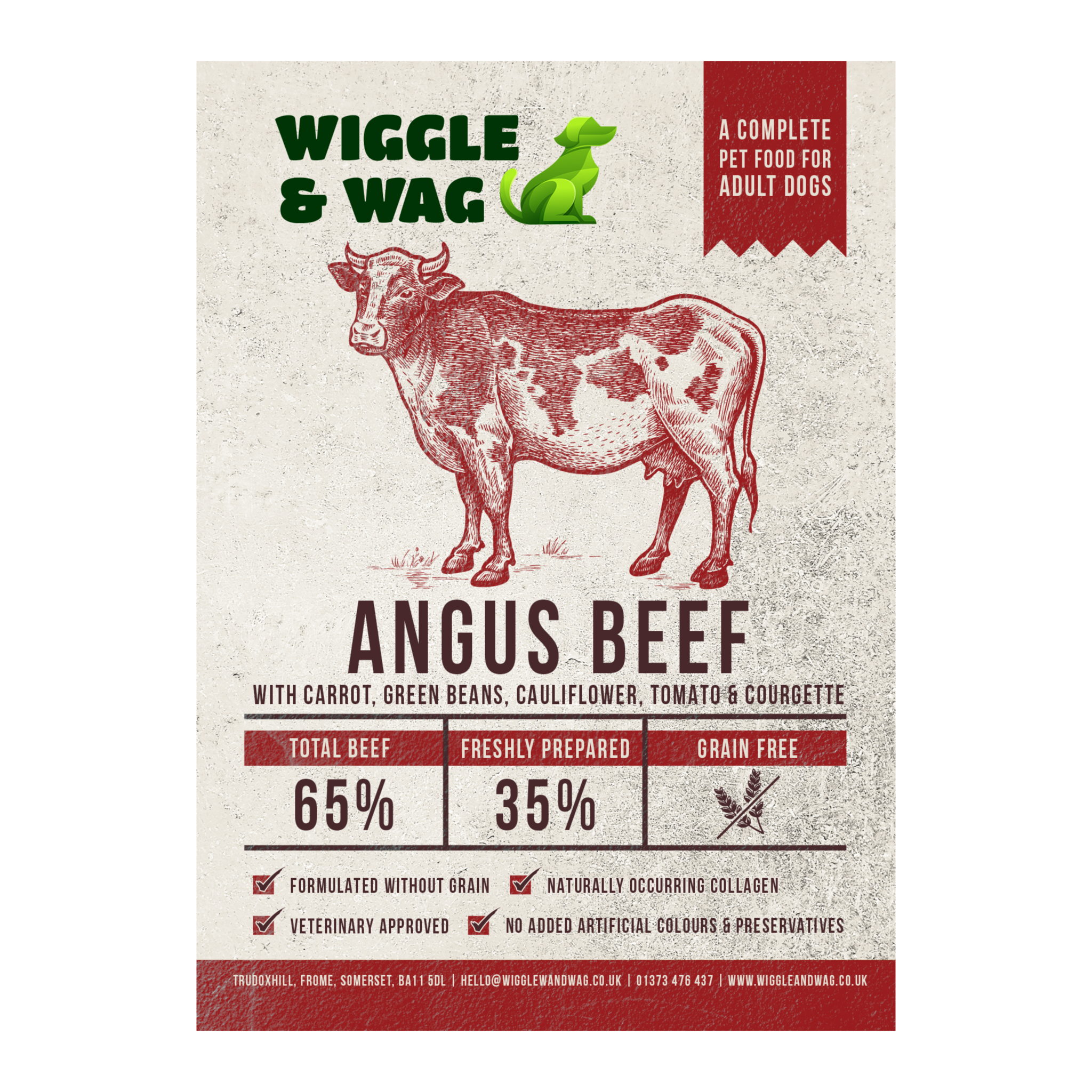 Grain Free Dog Food Angus Beef Complete adult dog food