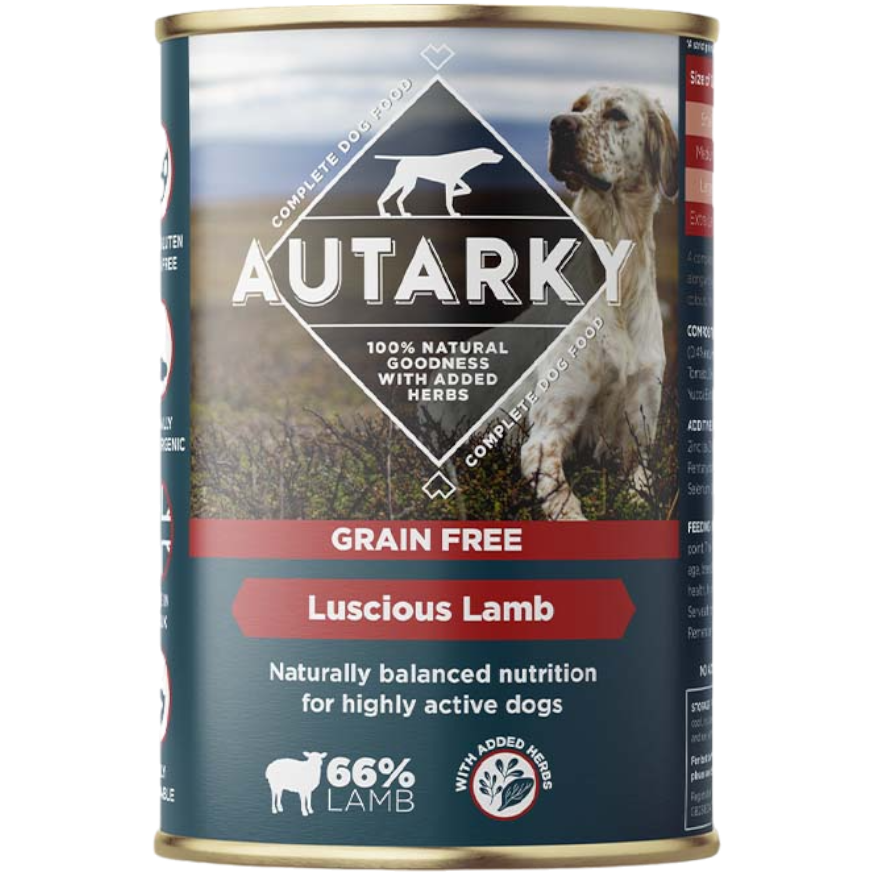 Autarky Luscious Lamb Complete Wet Dog Food 395g