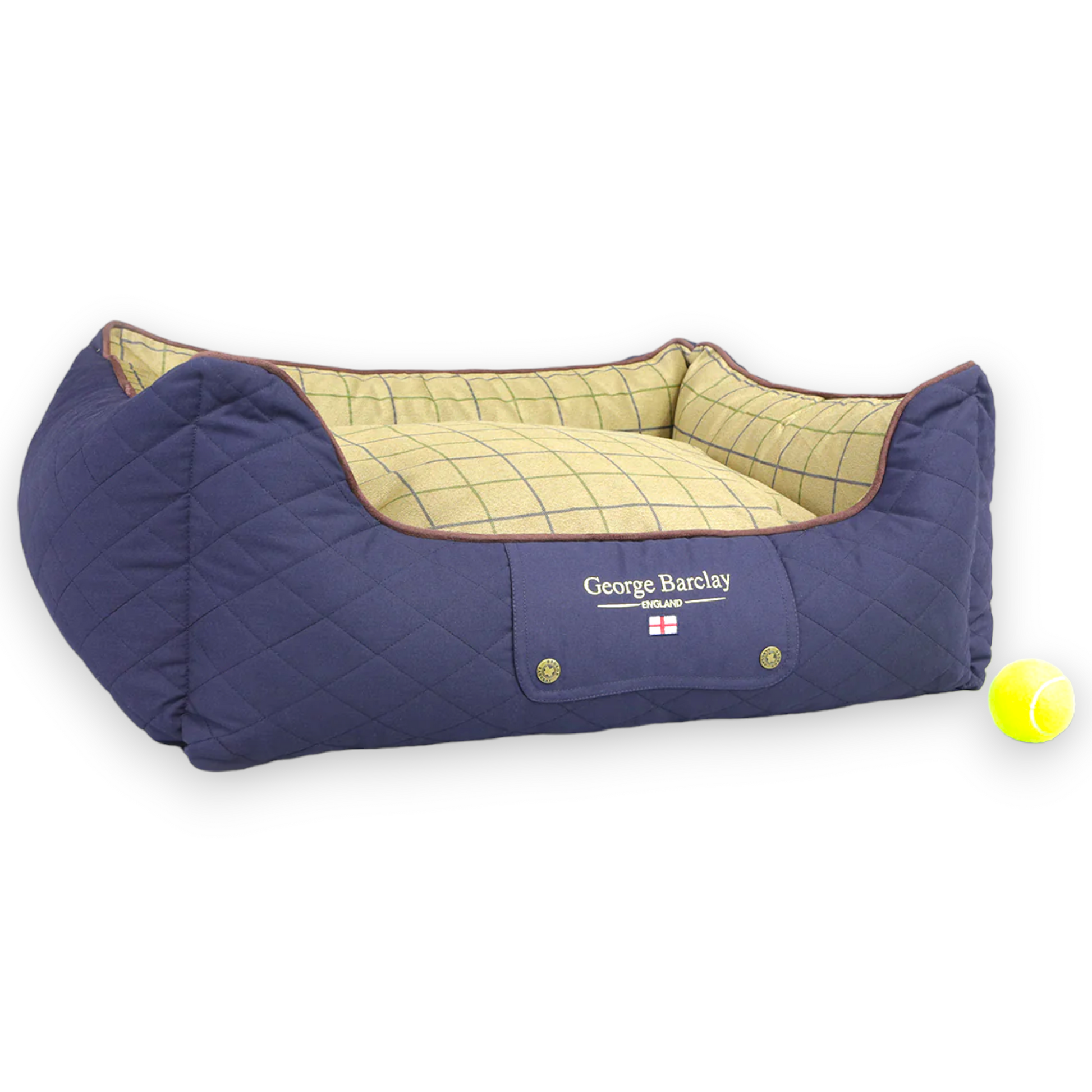 Barclay Country Box Bed Midnight Blue Dog Bed Wiggle and Wag