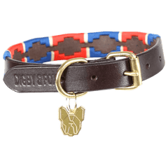 Digby & Fox Drover Collar - navy/red