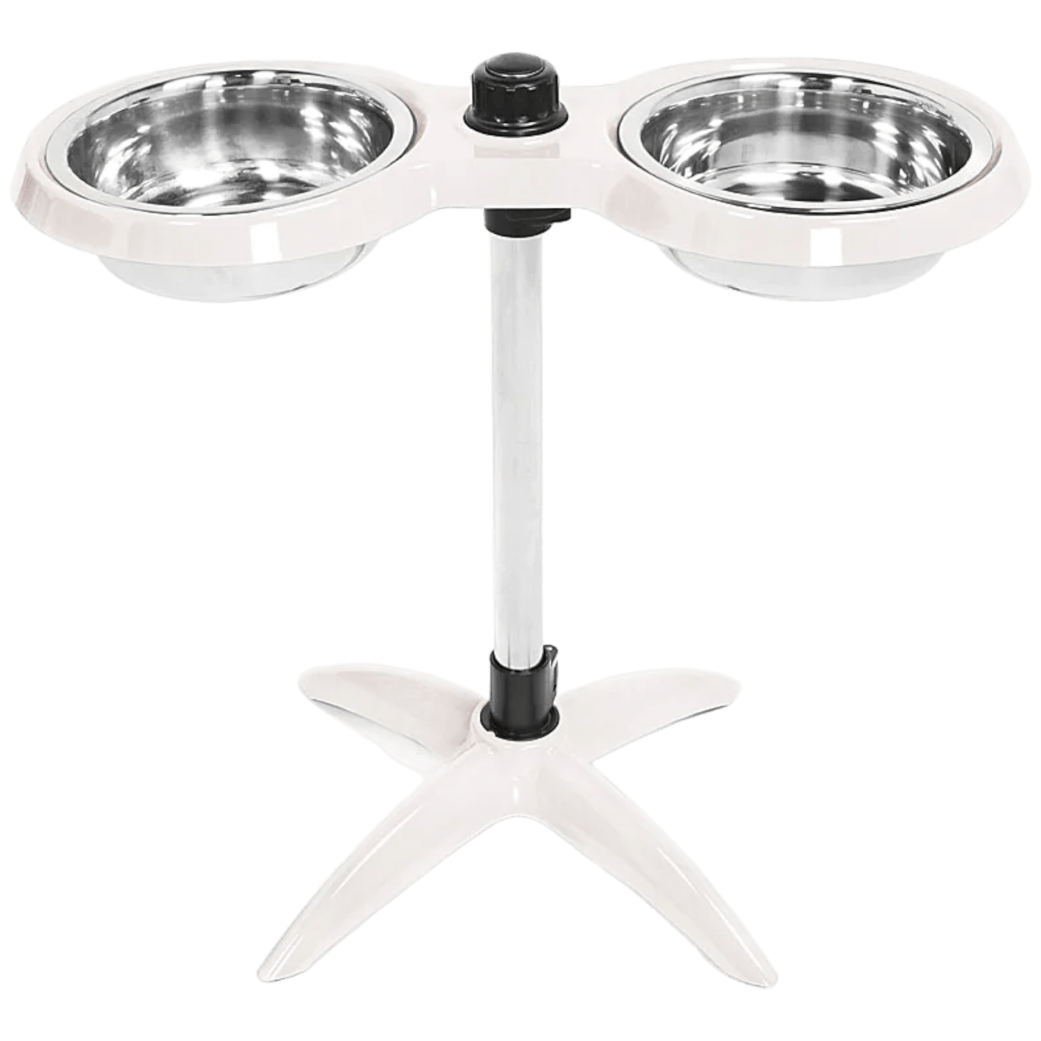 George Barclay Height Adjustable Double Feeding Dog Bowl - Antique Cream