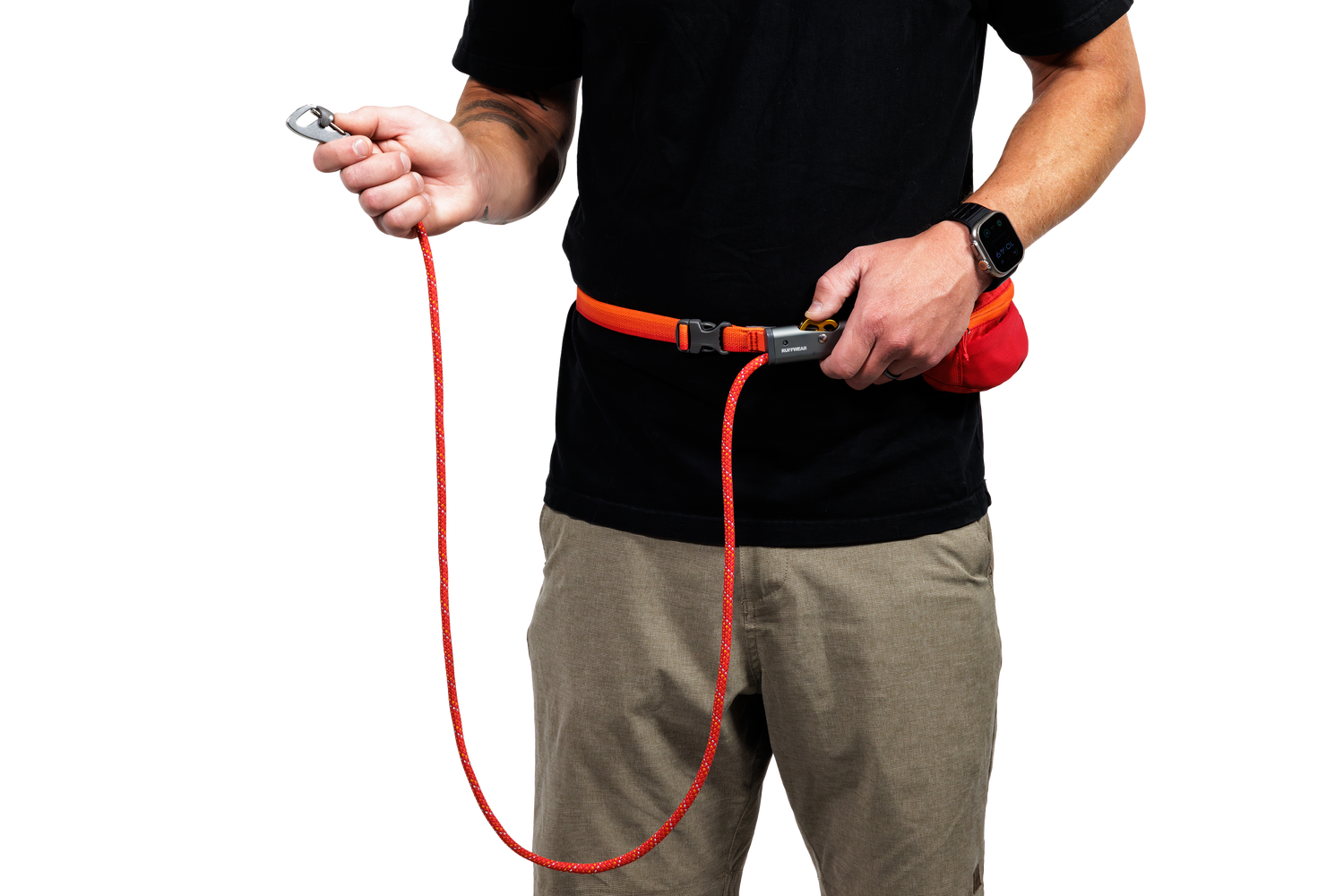 Ruffwear Hitch Hiker Leash-Red Currant Detail 2