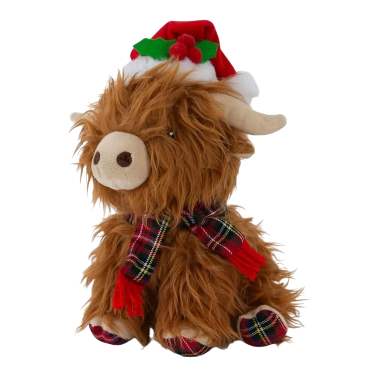 Ancol Festive Fergus Highland Cow Dog Toy