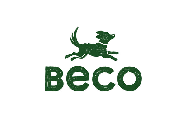 Beco logo with a green dog illustration on a white background