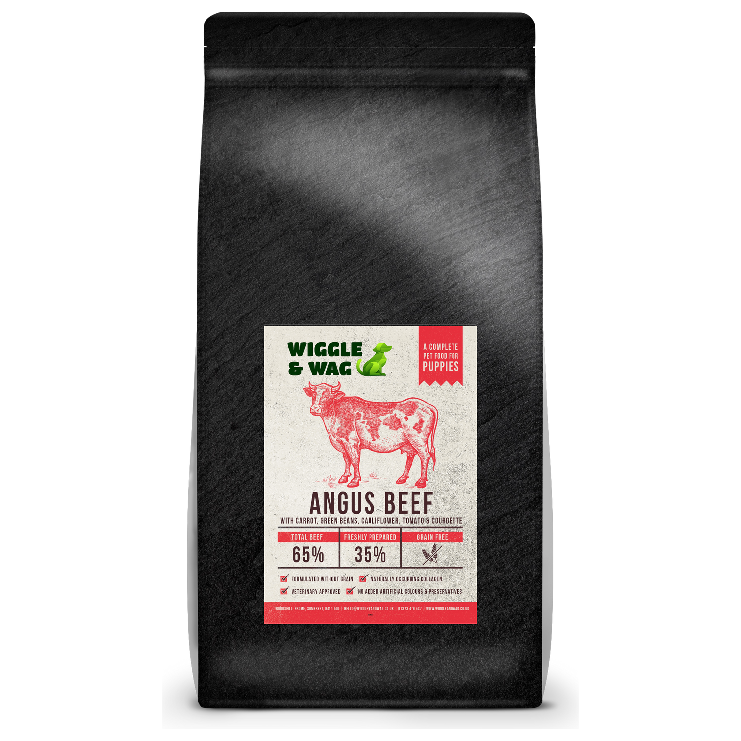 Simply Nourished Puppy Angus Beef – Grain Free 65% Superfood Blend