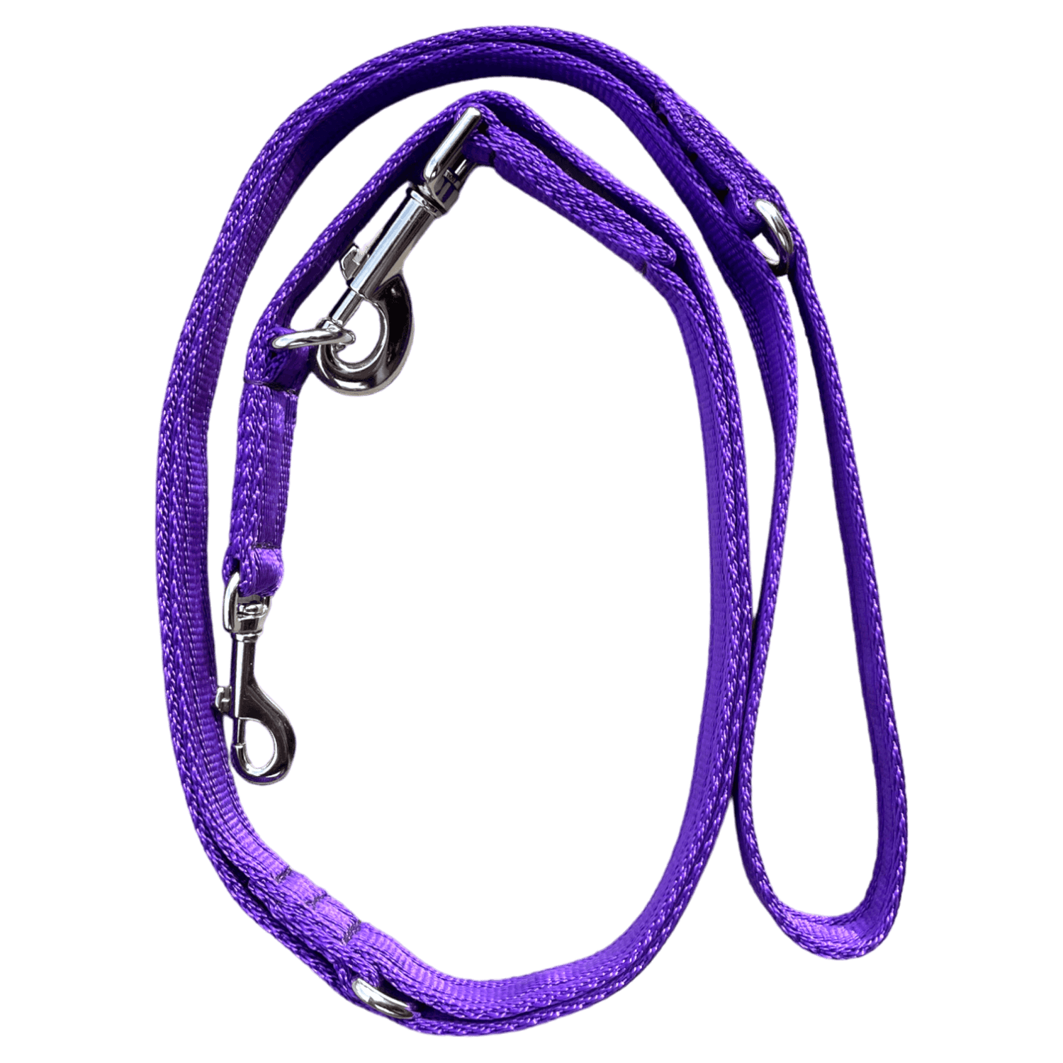 Double Ended Dog Lead - Purple