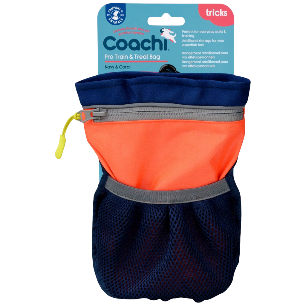 CoA Coachi Pro Train & Treat Bag Navy & Coral