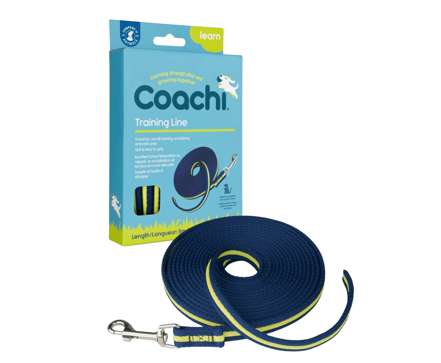 CoA Coachi Training Line Navy & Lime 5m