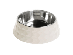 George Barclay Harlequin Melamine Feeding Dog Bowl - Antique White