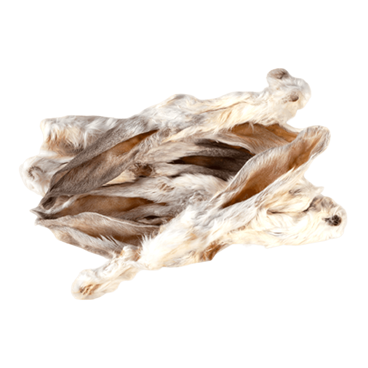 Natural Treats Rabbits Ears for dogs, air-dried with hair, hypoallergenic and high-protein chew in pet supplies category.