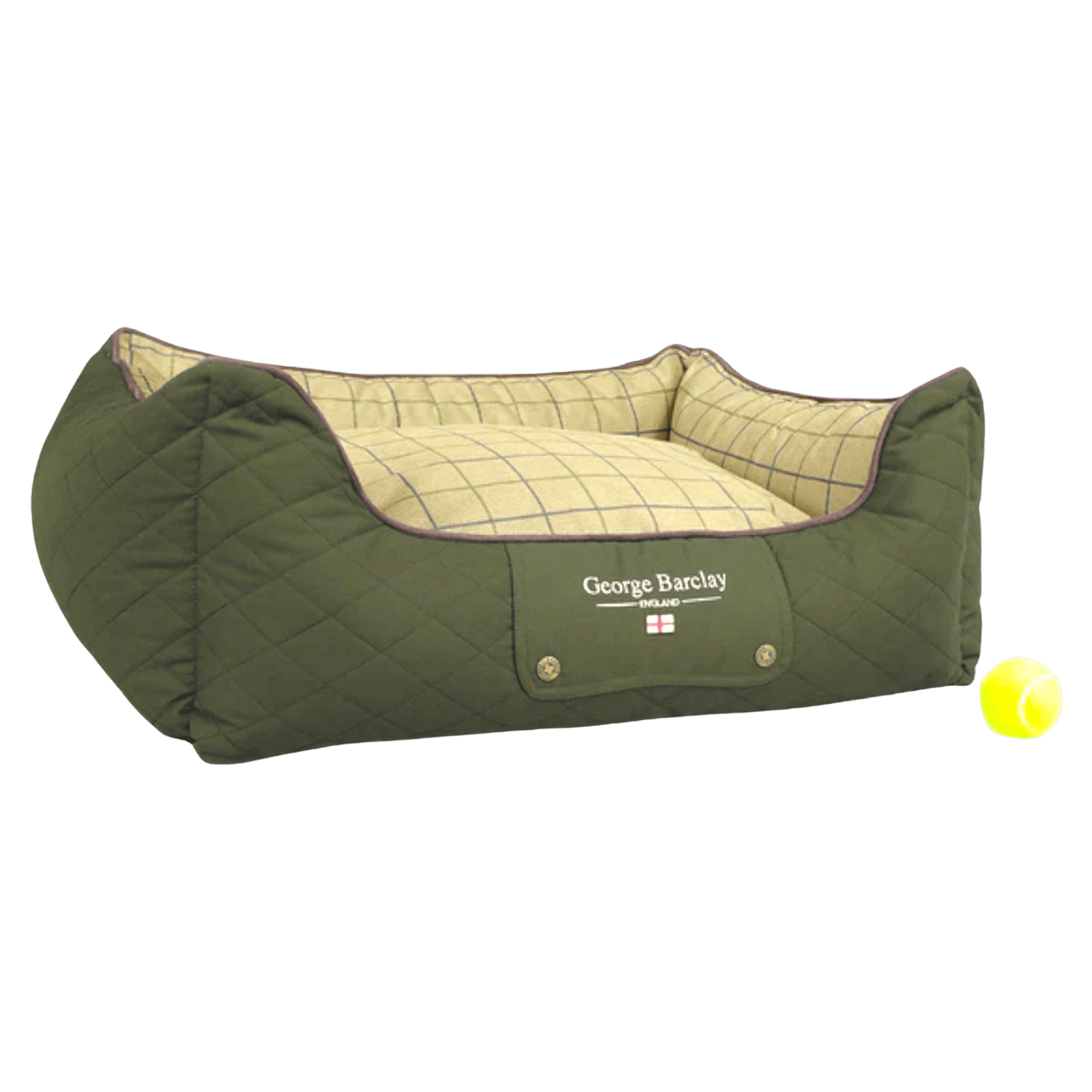 George Barclay Country Box Bed - Olive Green Dog Bed