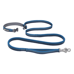 Ruffwear Roamer™ Leash in deep blue showing full length and stretchable design ideal for outdoor pet activities.