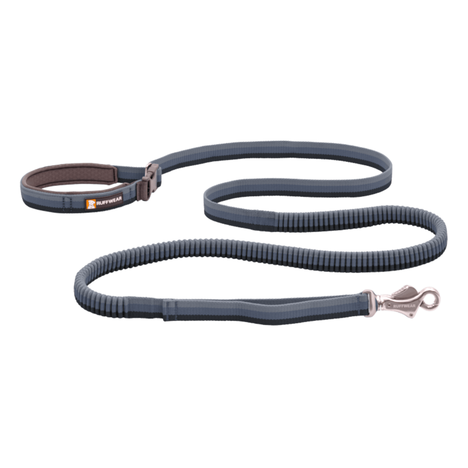 Ruffwear Roamer™ Leash in dark grey with stretch-webbing design and padded handle for comfortable dog walking and running.
