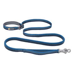 Ruffwear Roamer™ Leash in navy blue with durable elastic webbing and ergonomic handle for hands-free dog walking.