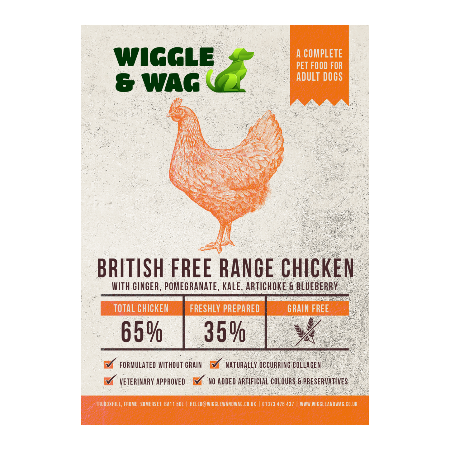 British Free Range Chicken - Complete adult dog food
