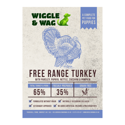 Grain Free Puppy Food - Free Range Turkey & Pork, Complete food for Puppies